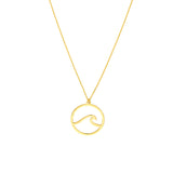 Wave In Circle Necklace