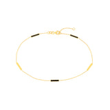 Black Enamel Alternating Bar Anklet