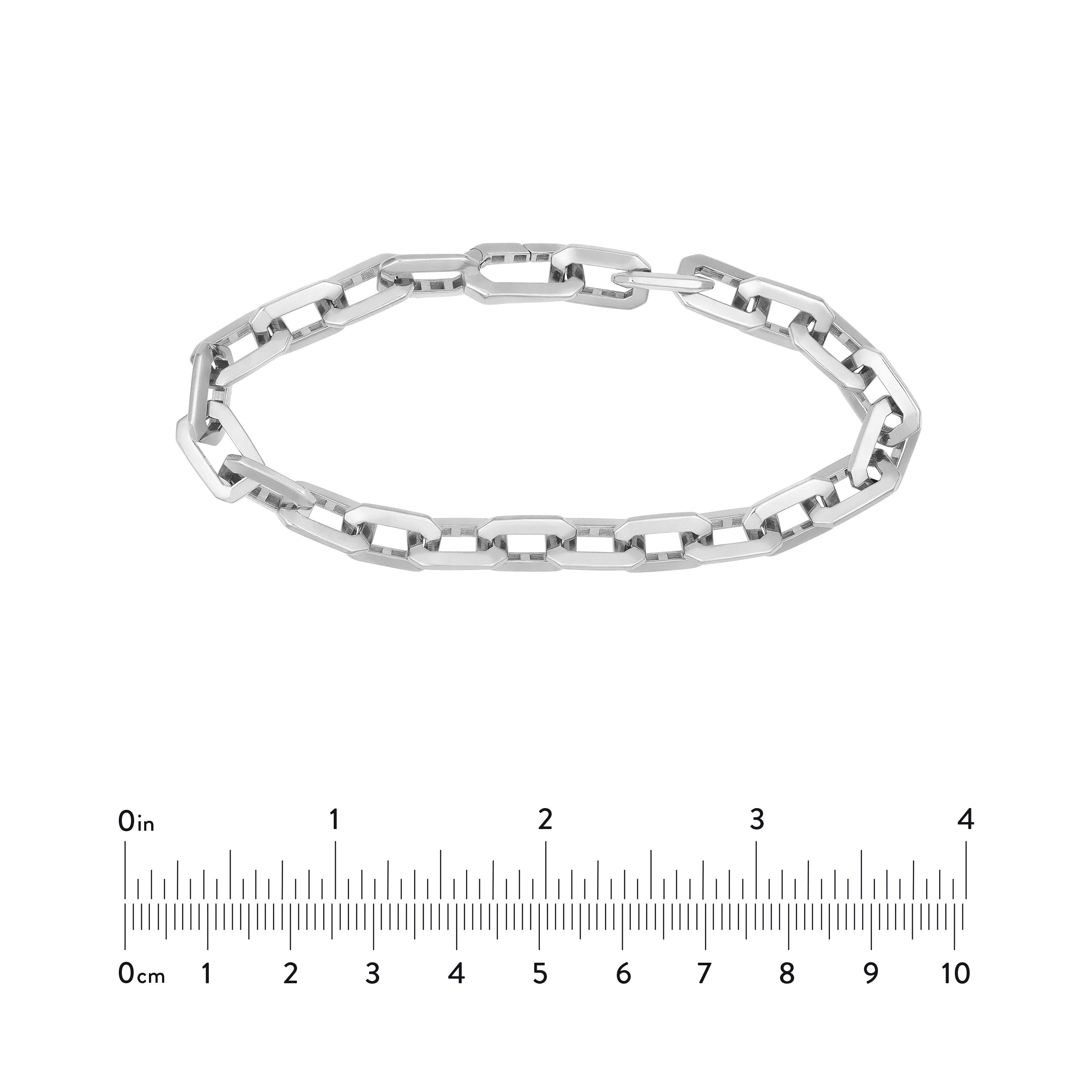 Octagon Long Link Fancy Bracelet