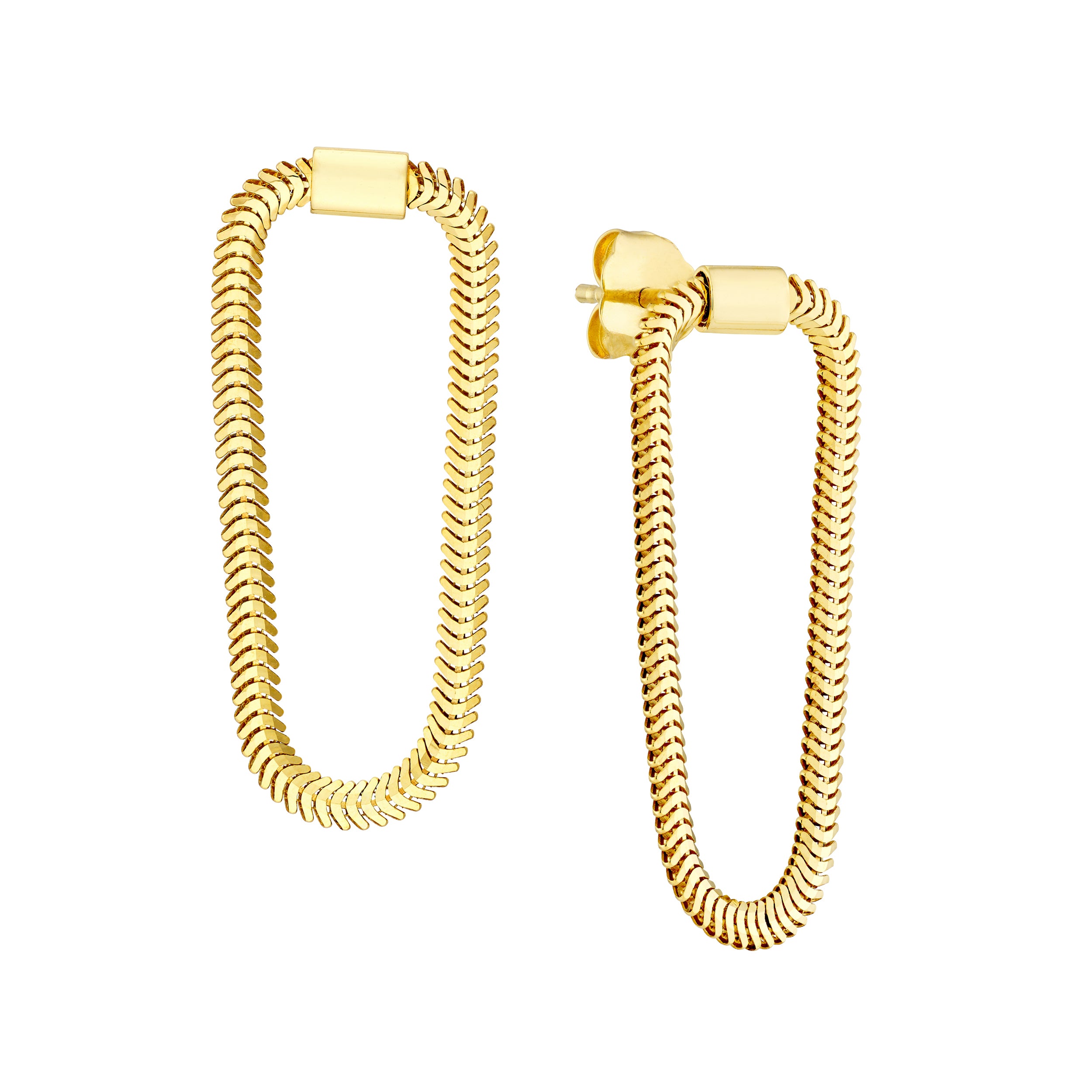 Loop Snake Chain Earrings