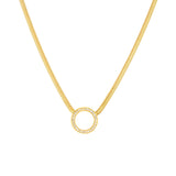 Diamond Circle Snake Necklace