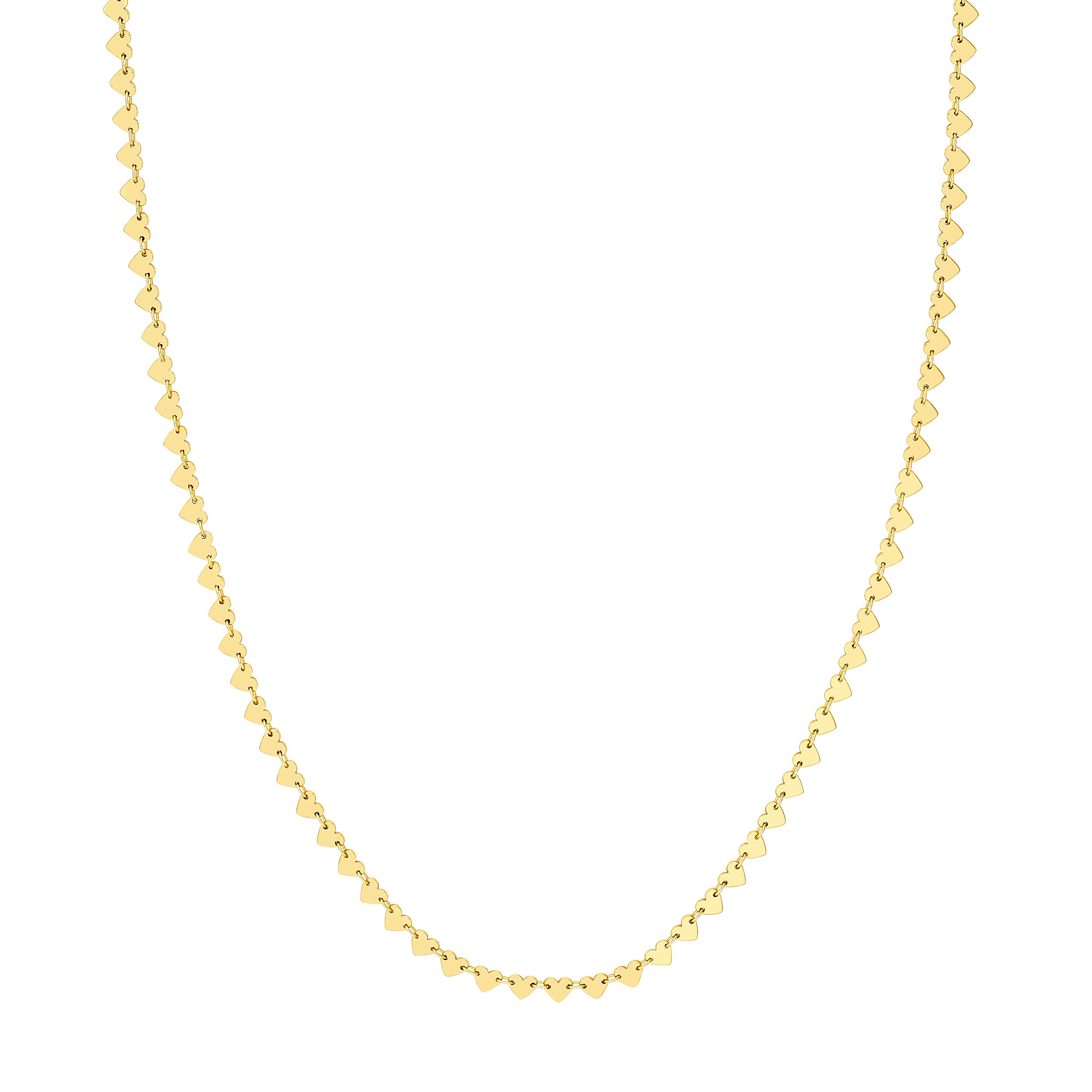 Side by Side Heart Station Necklace