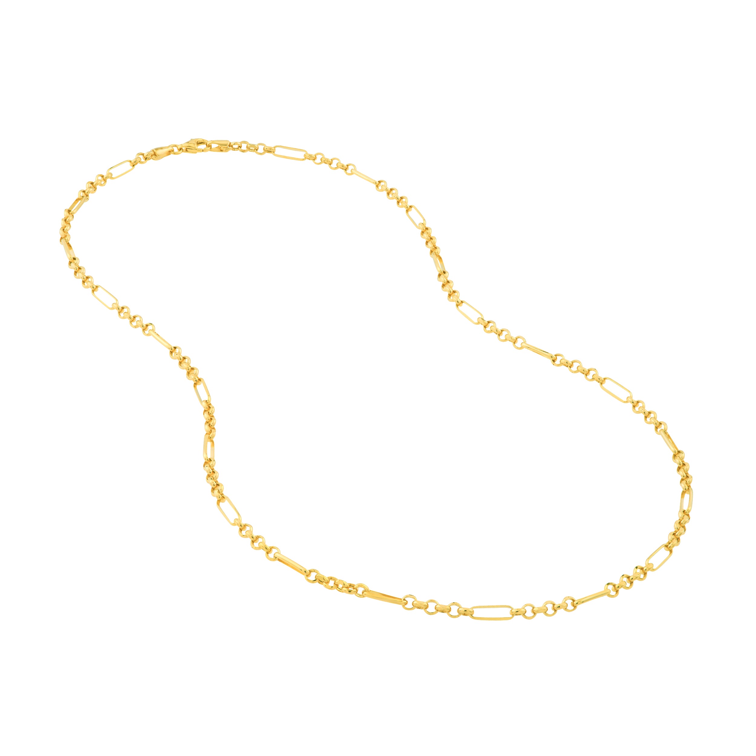 2.80mm Hollow 6+1 Rolo Chain with Pear Shape Lock