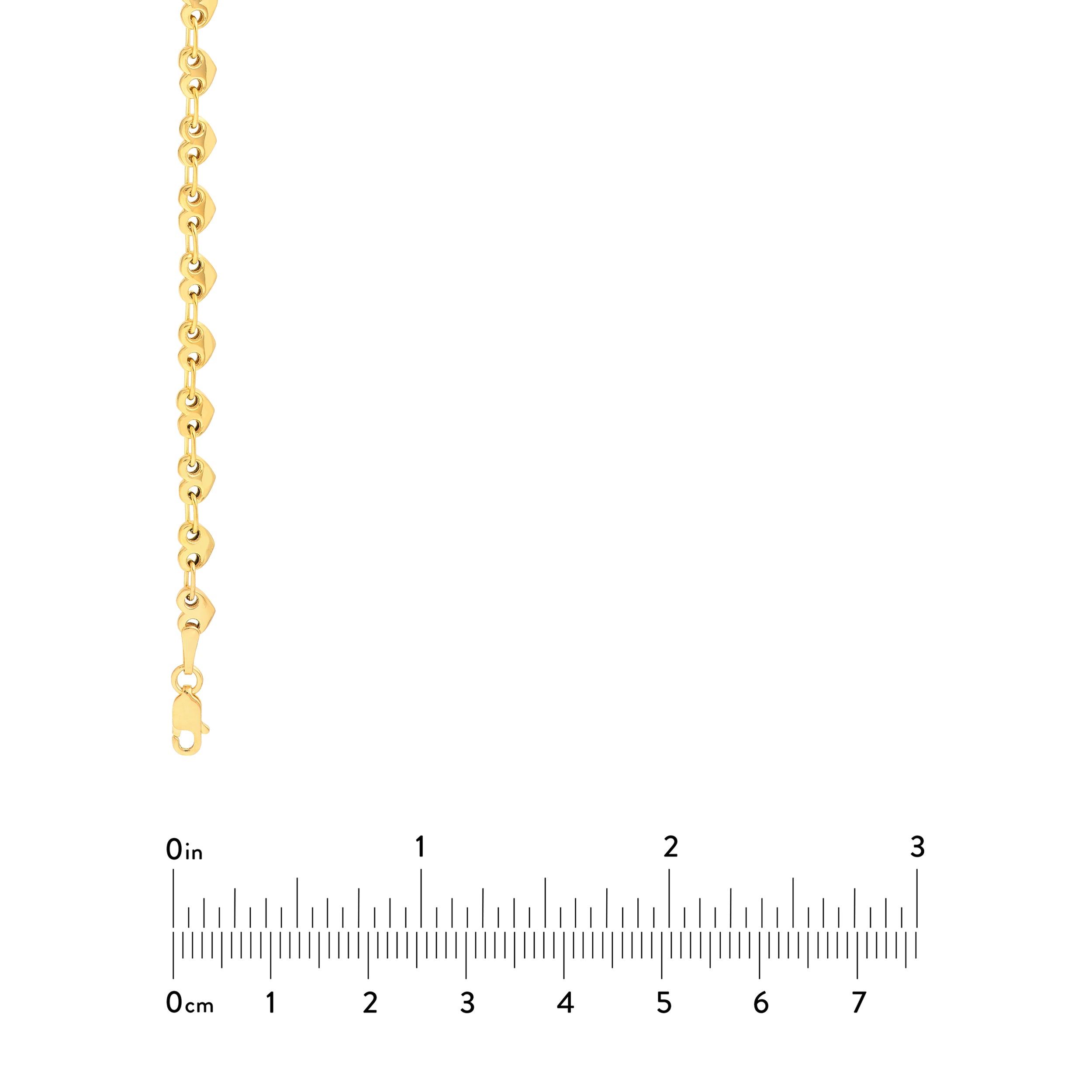 Solid Small Heart Link Chain