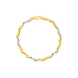 Two Tone Handmade Rectangular 4+2 Link Bracelet