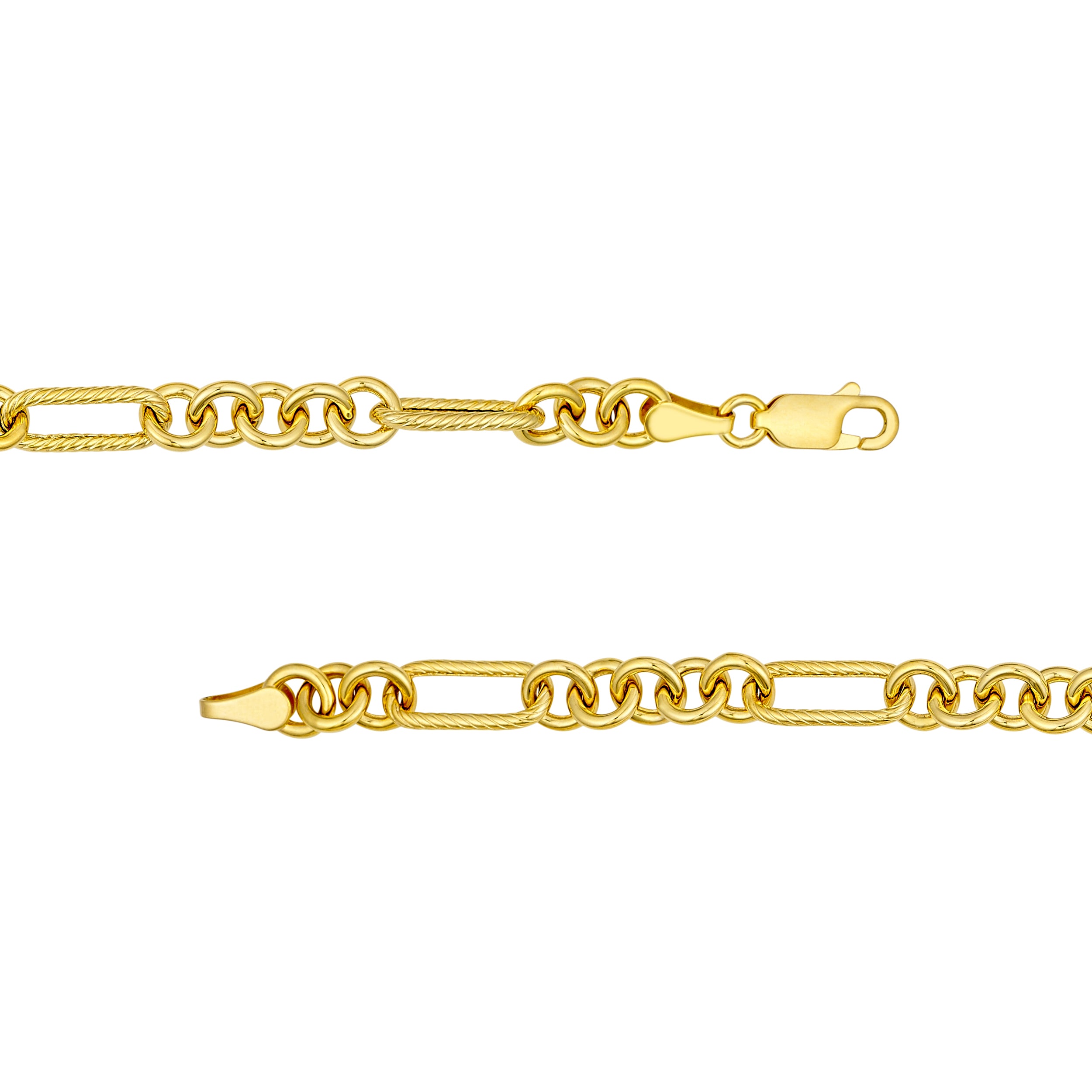 Handmade Textured Oval Rolo Chain