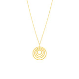 Concentric Circle Pendant Necklace