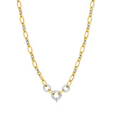 Two Tone Alternate Oval Link Necklace