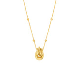 Love Knot Pendant Station Necklace