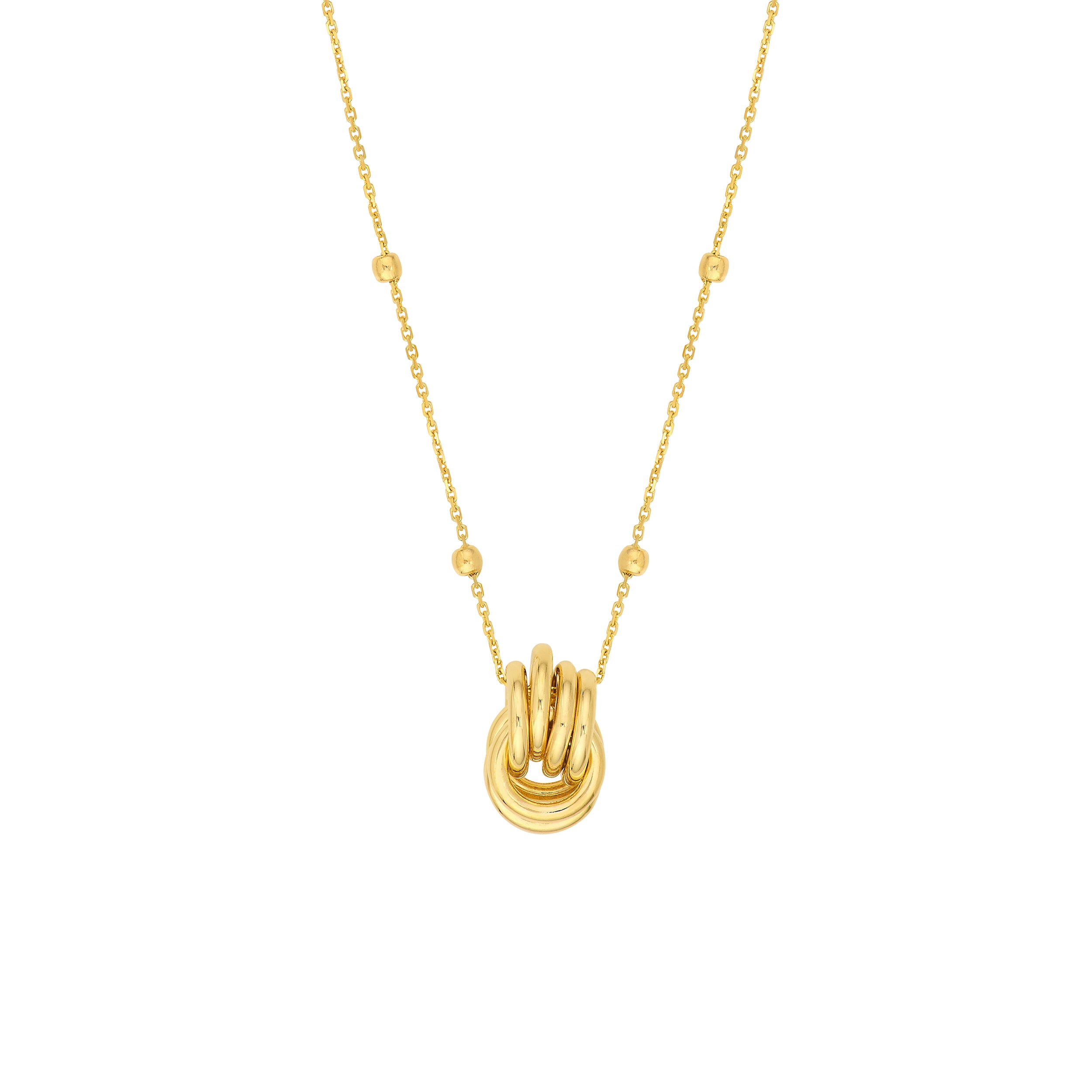 Love Knot Pendant Station Necklace