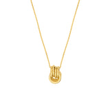 Love Knot Pendant Cable Necklace