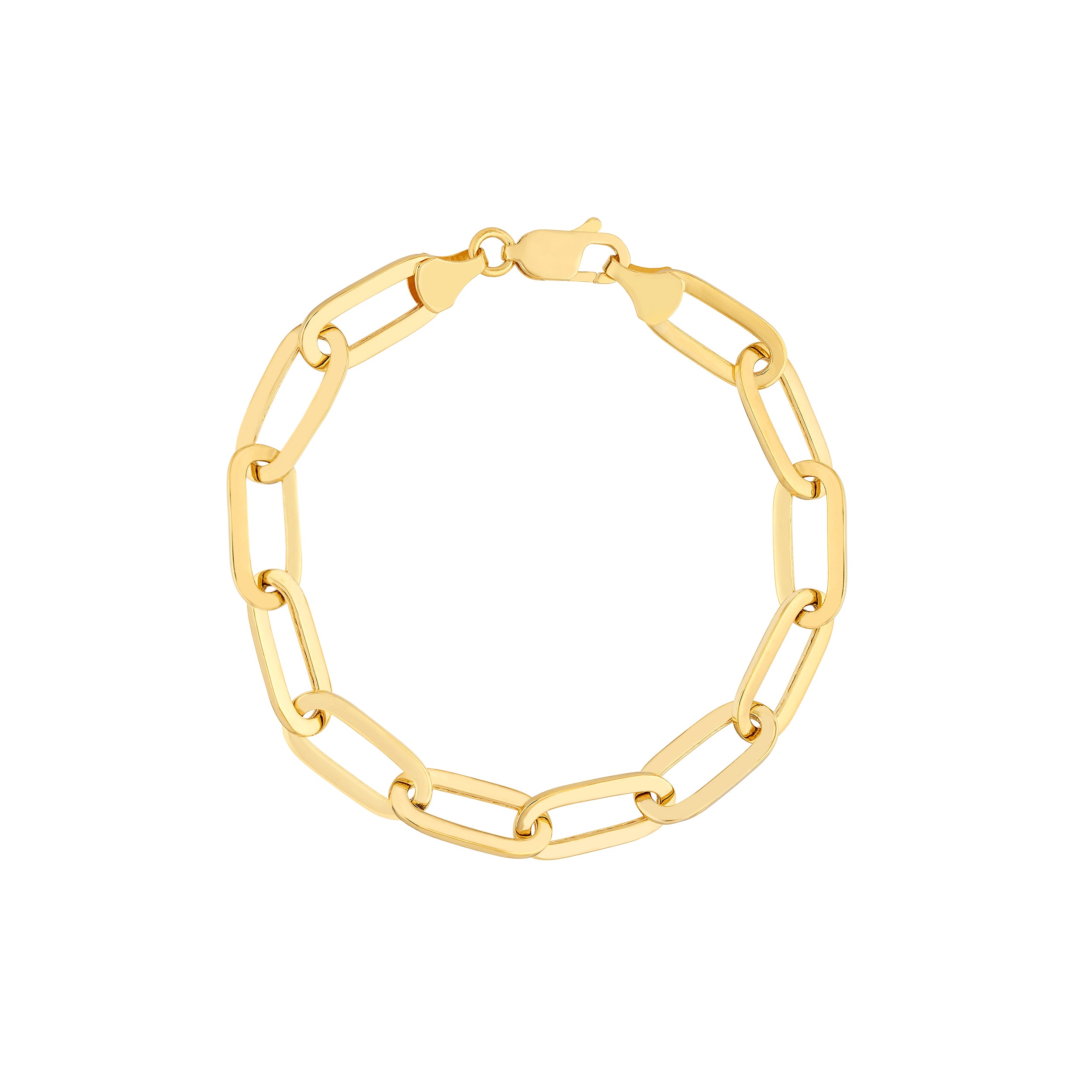 Polished Oval Link Bracelet
