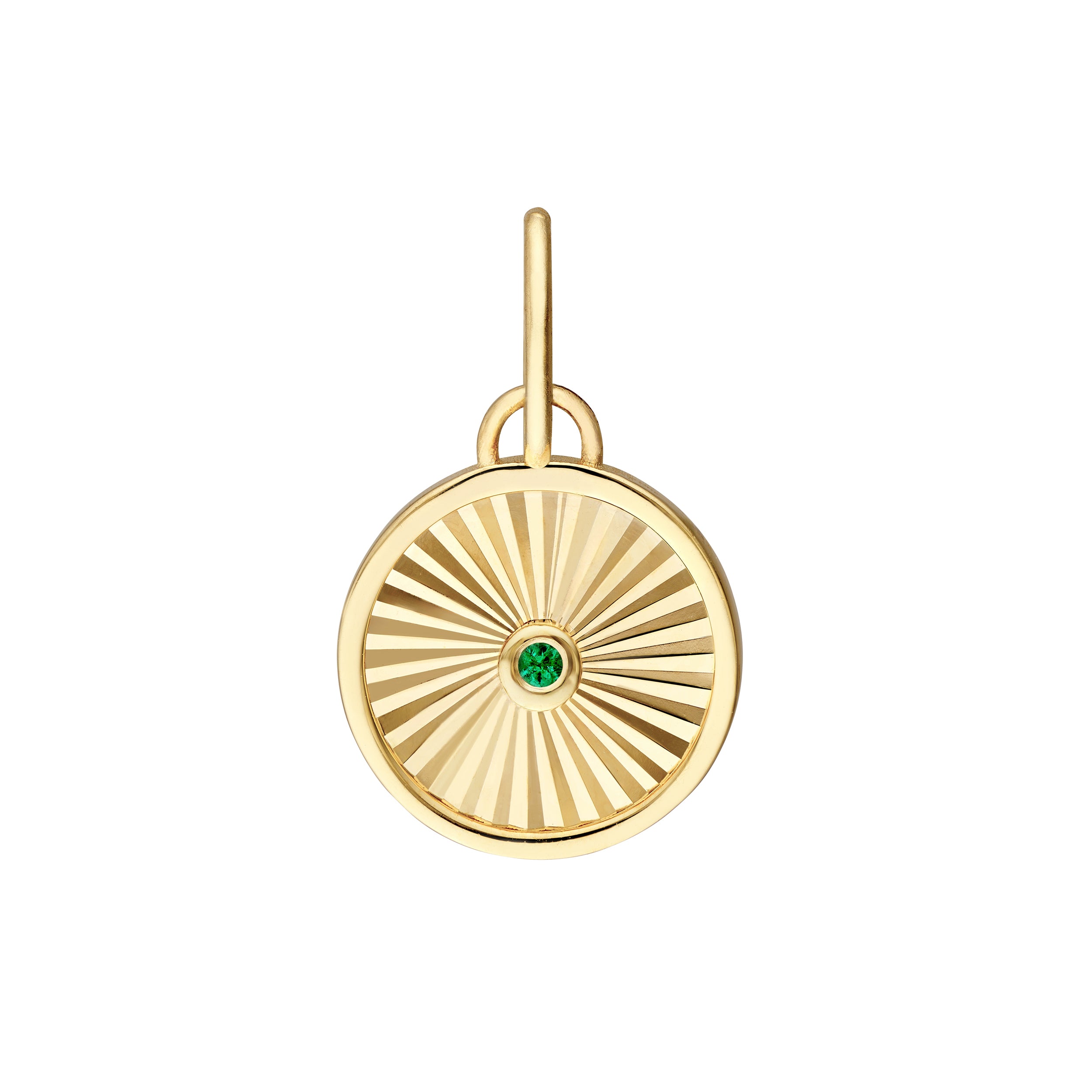 Emerald Round Radiant Pendant