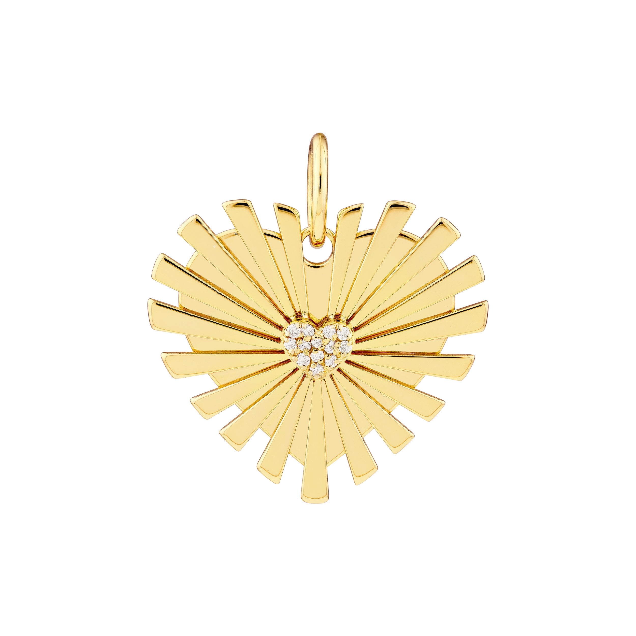 Diamond Radiant Heart Charm