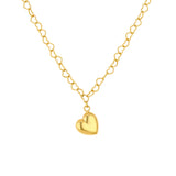 Puff Heart Charm Necklace