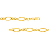 Hollow Oval Link 3+1 Chain Necklace