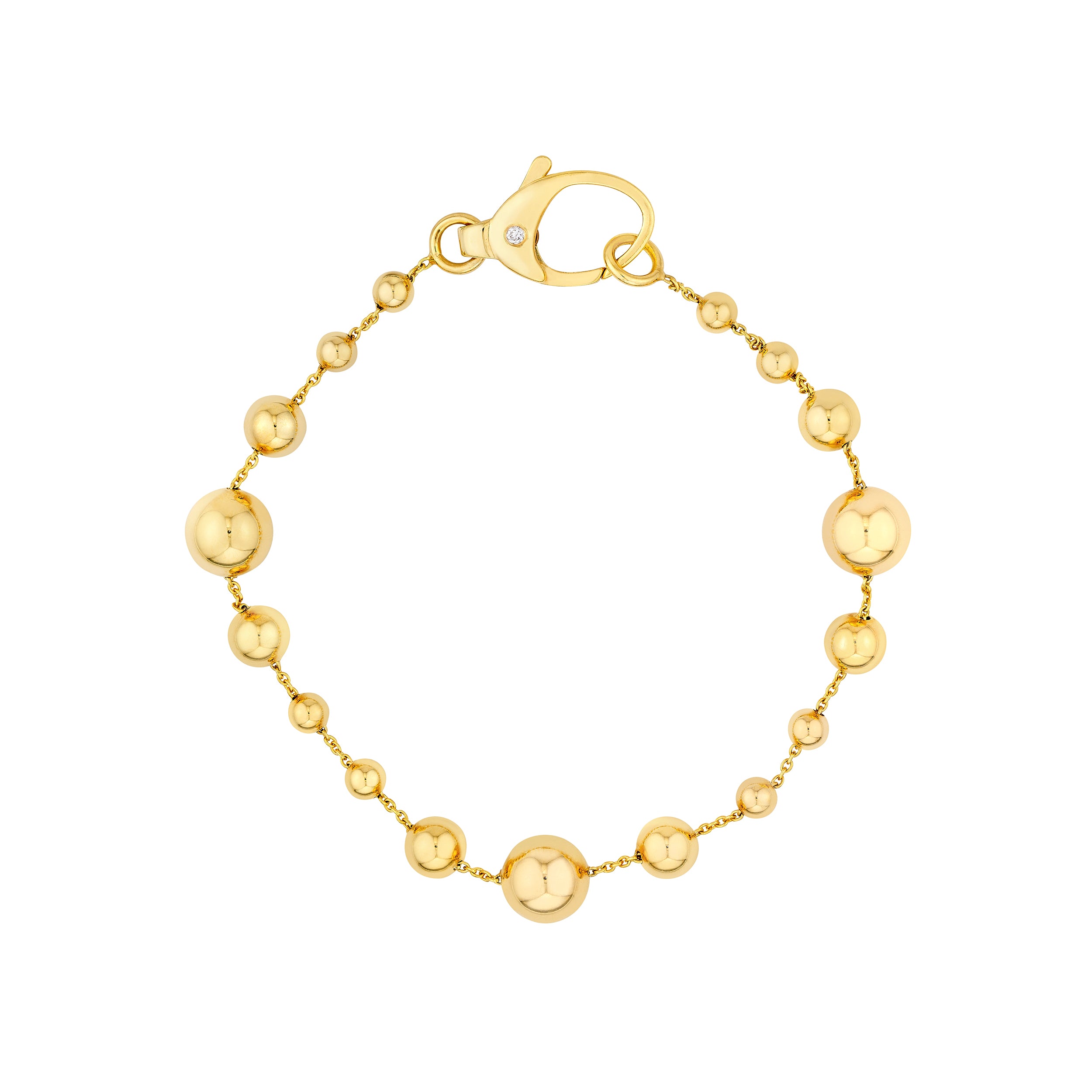 Diamond Bead Station Bracelet