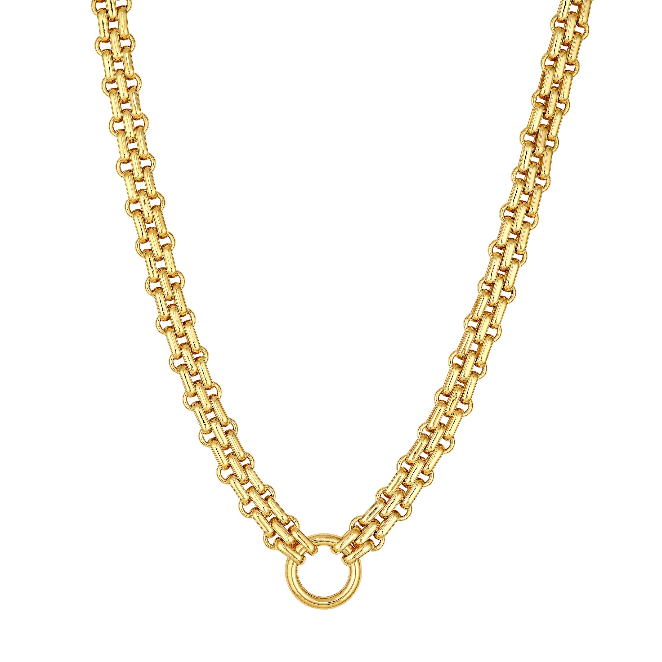 Hollow Railroad Link Necklace