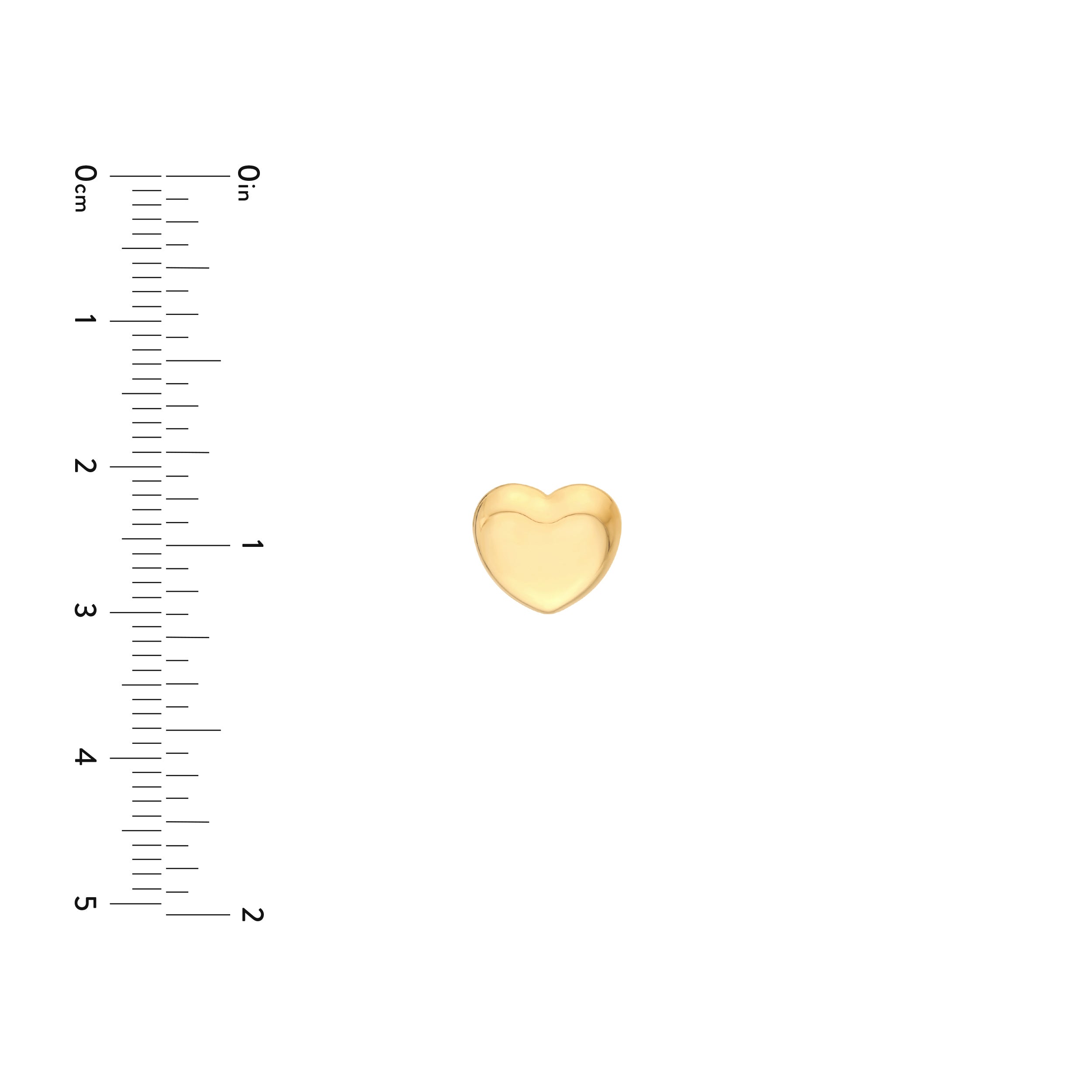 Puffy Heart Stud Earrings