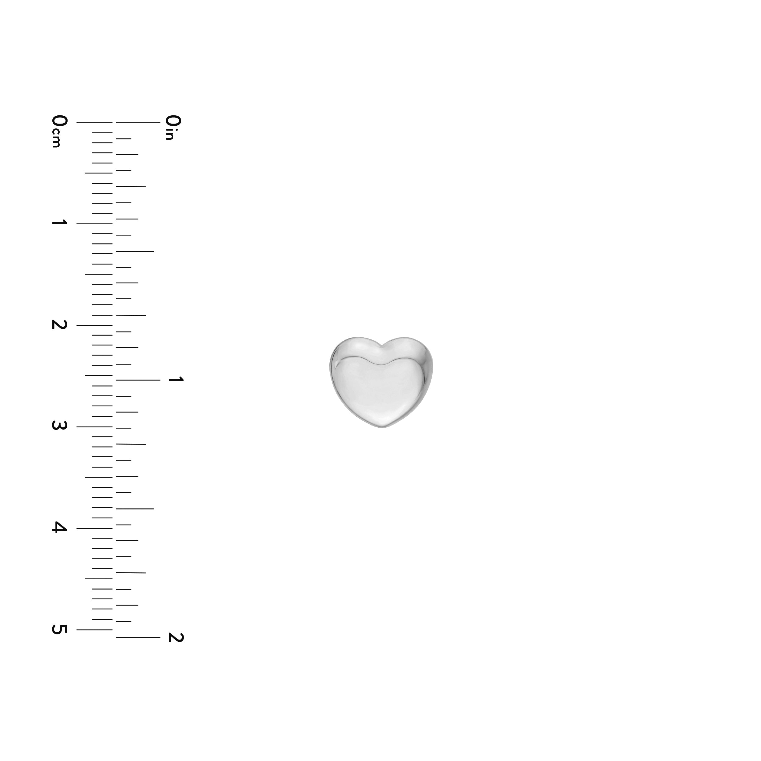 Puffy Heart Stud Earrings