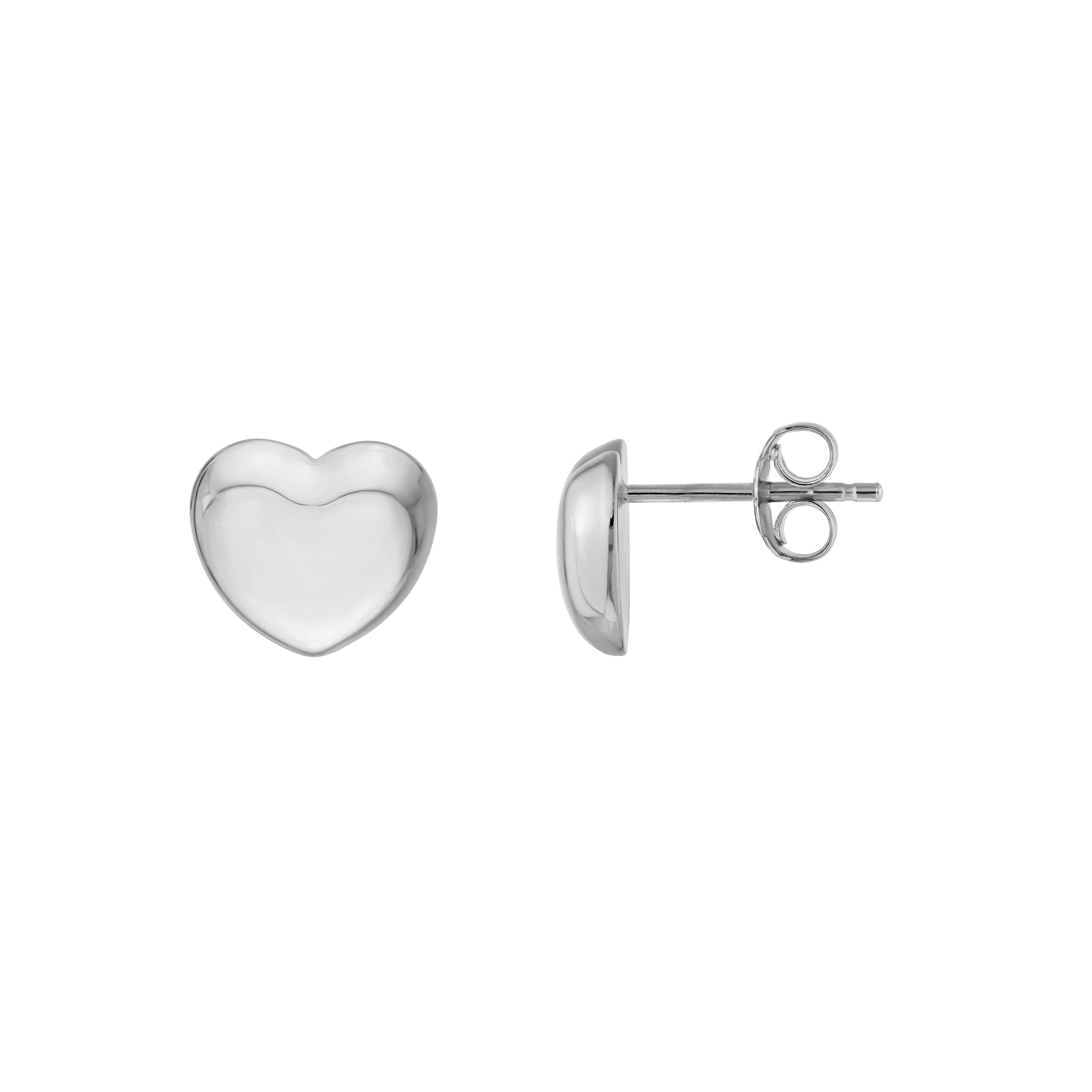 Puffy Heart Stud Earrings