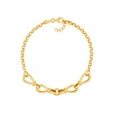 Hollow Teardrop Link Adjustable Bracelet