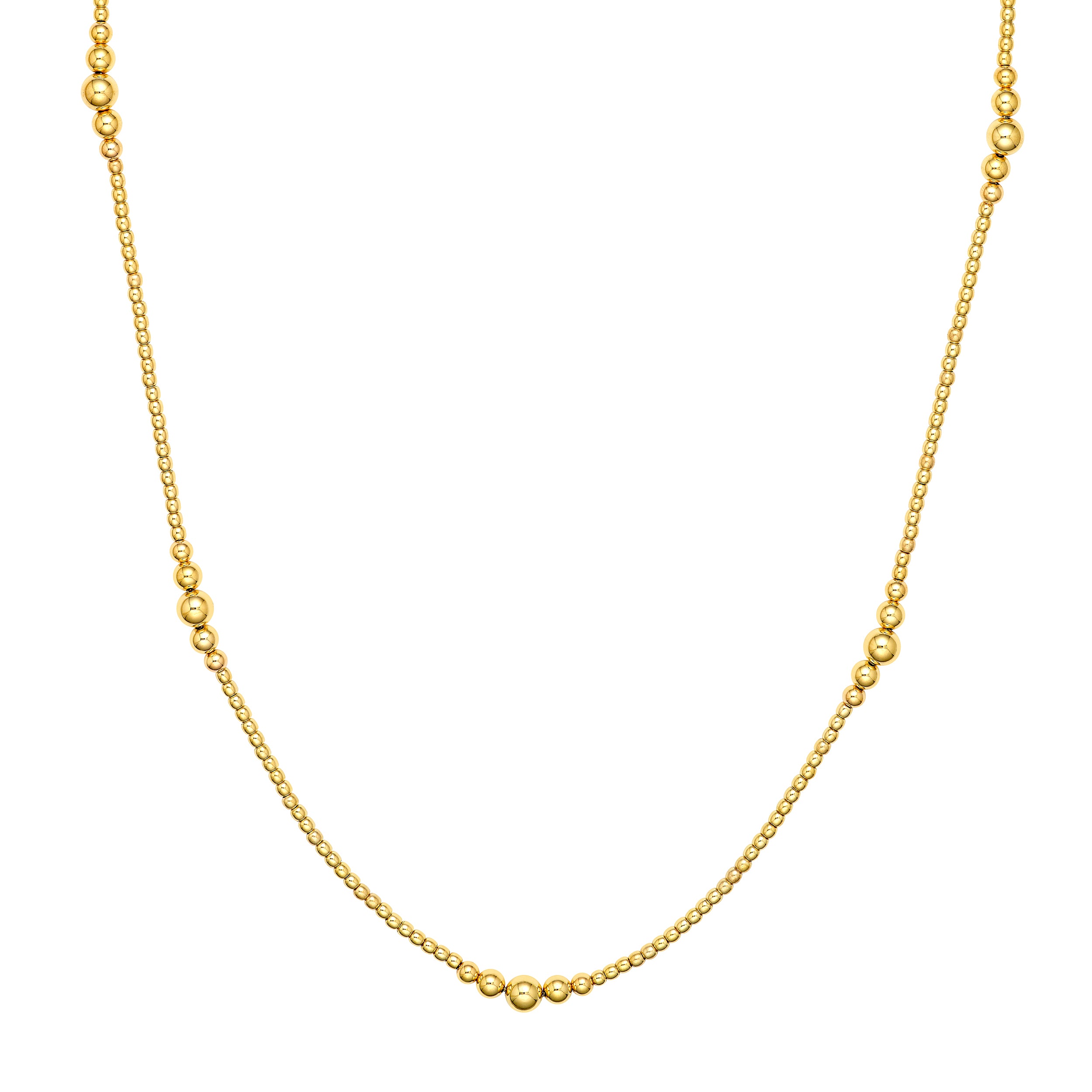 Graduated Bead Station Necklace