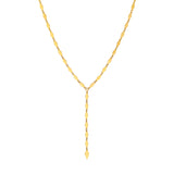 Mirror Diamond Shape Link Lariat Necklace