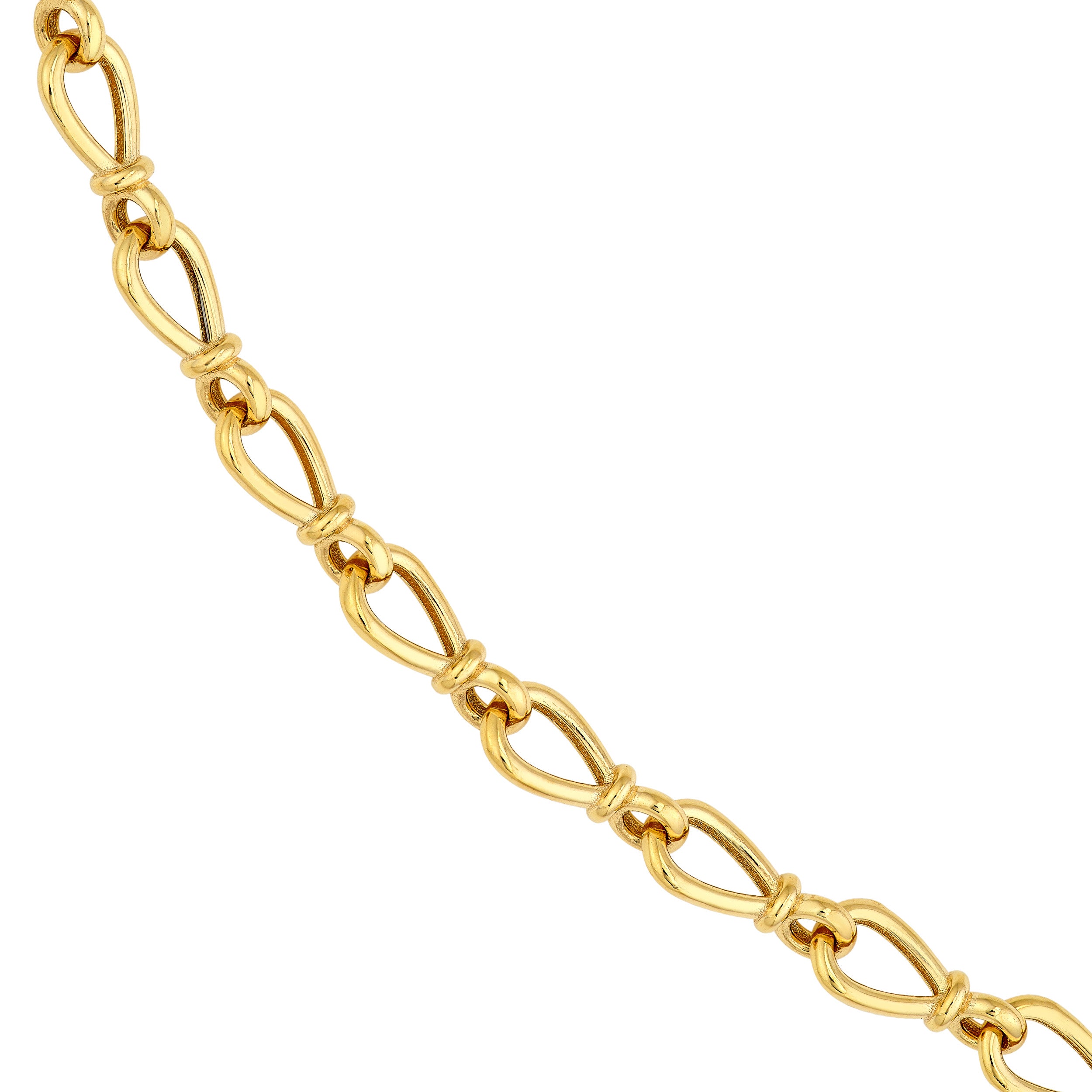 Teardrop Link Lariat Necklace