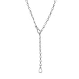 Teardrop Link Lariat Necklace