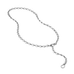 Teardrop Link Lariat Necklace