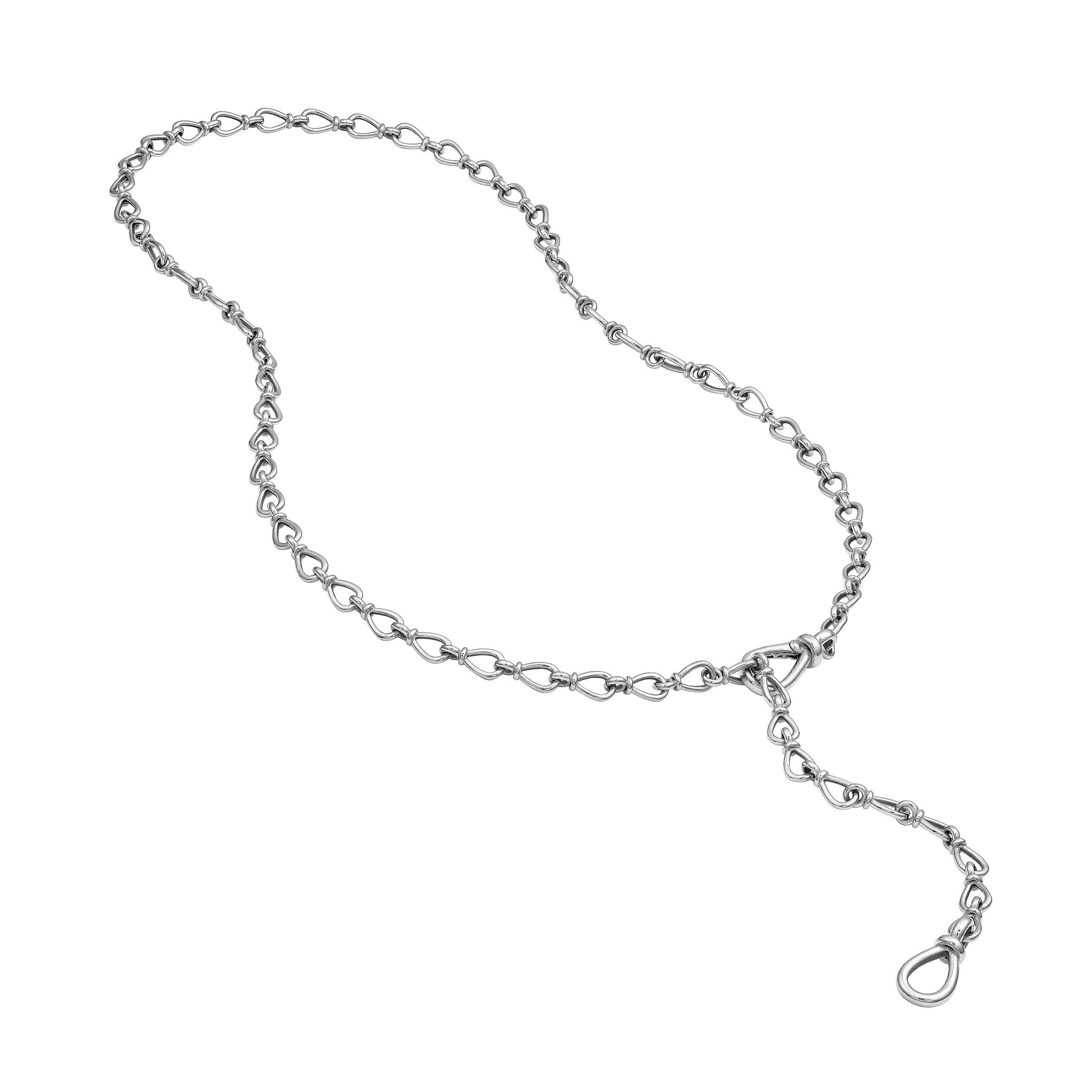 Teardrop Link Lariat Necklace