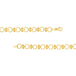 Alternating Round Link and Beaded Bar Necklace