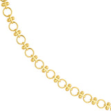 Alternating Round Link and Beaded Bar Necklace