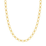Alternating Round Link and Beaded Bar Necklace