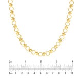 Alternating Round Link and Beaded Bar Necklace