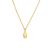So You Small Puffy Teardrop Pendant Necklace