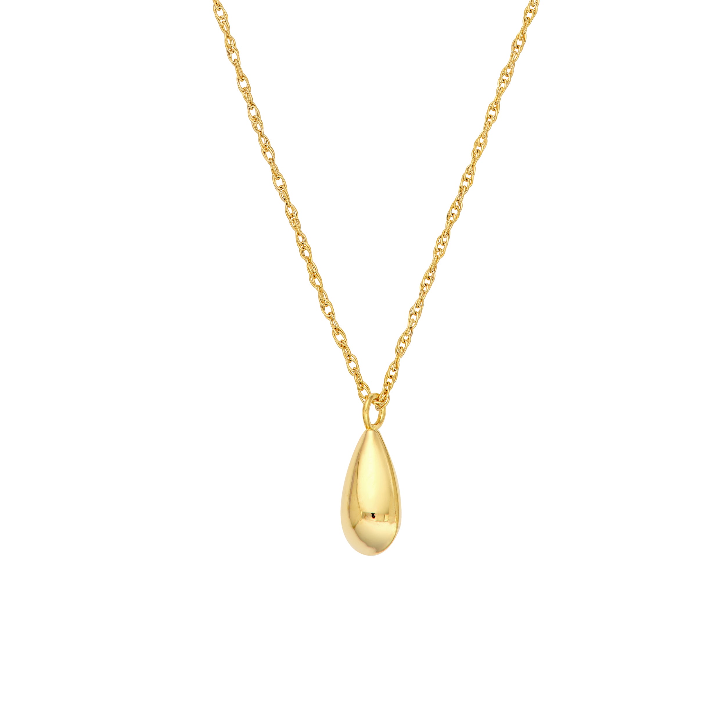 So You Puffy Long Teardrop Pendant Necklace