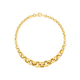 Hollow Graduated Round Link Bracelet