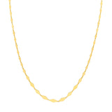 Graduated Diamond Flat Link Necklace