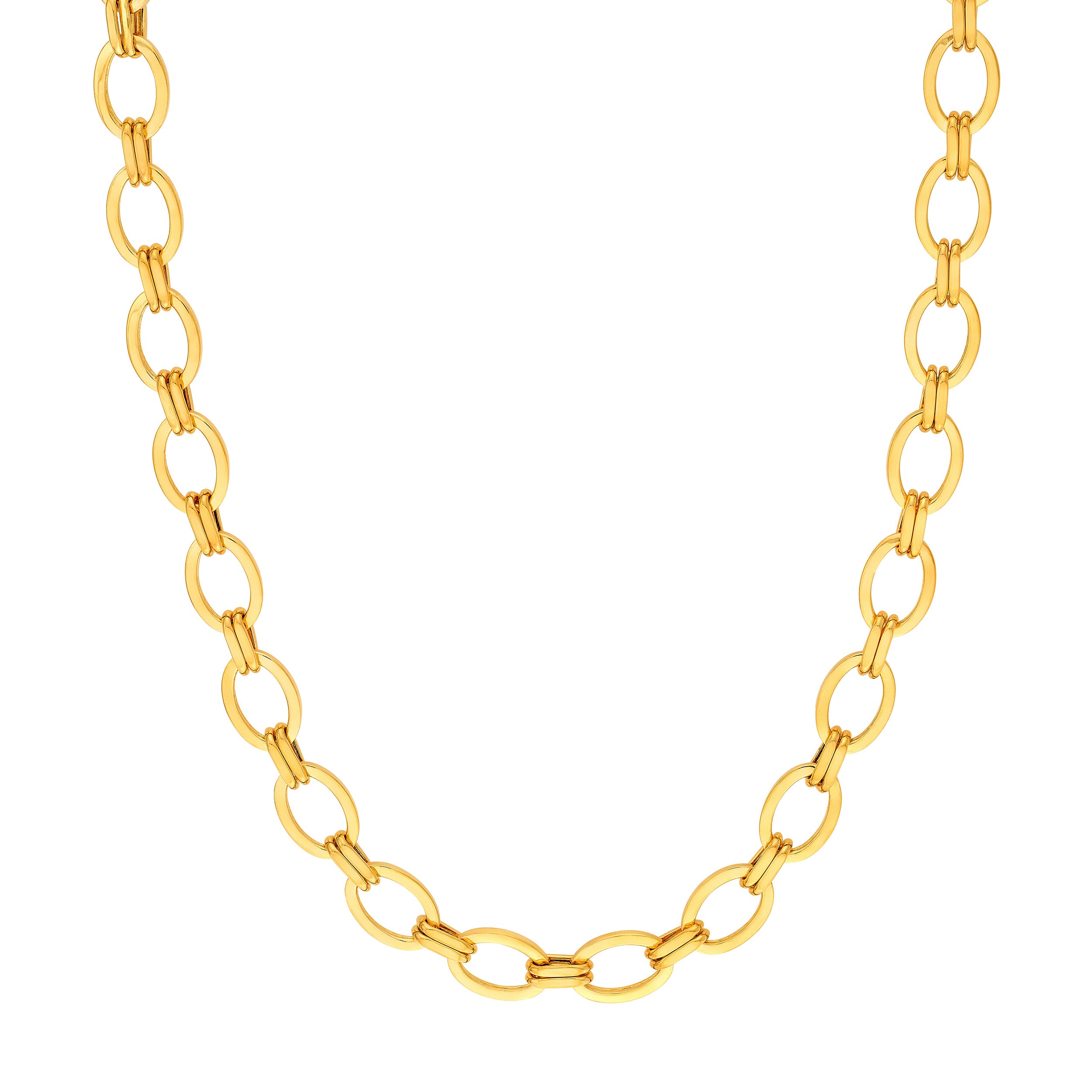 Hollow Oval & Double Link Chain