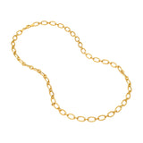 Hollow Oval Link 1+1 Chain Necklace