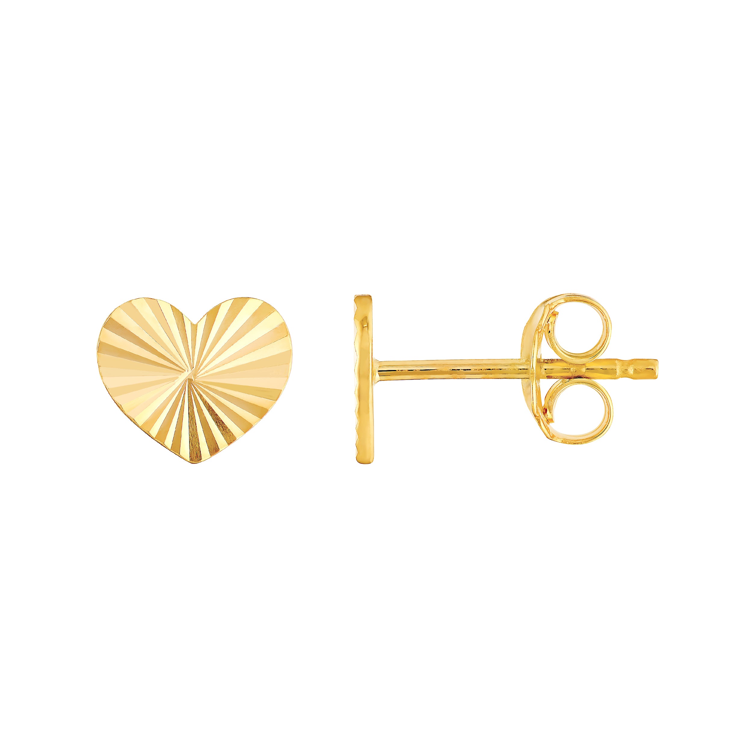 Radiant Heart Stud Earrings