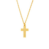 So You Puffy Beaded Cross Necklace