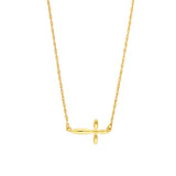 So You Puffy East West Cross Pendant Necklace