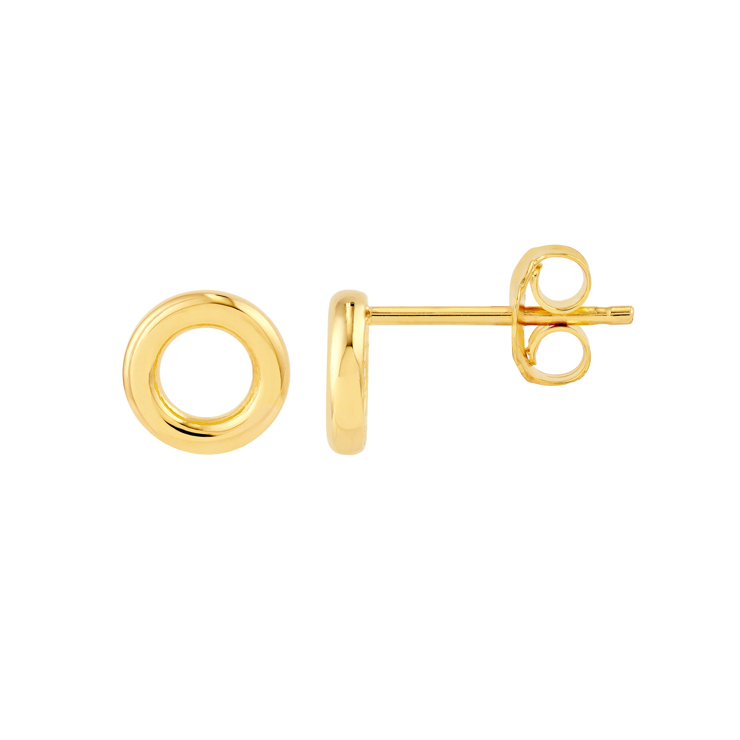 Open Circle Stud Earrings