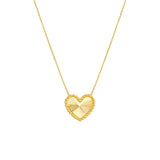 Beaded Border Radiant Heart Necklace