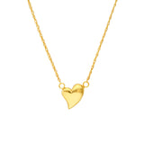 Wavy Puff Heart Rope Necklace