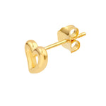 Small Open Heart Stud Earrings