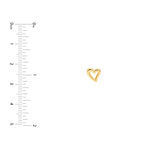 Small Open Heart Stud Earrings
